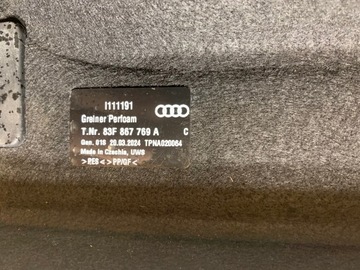 AUDI Q3 83A SPORTBACK POLIČKA KUFRU 20R
