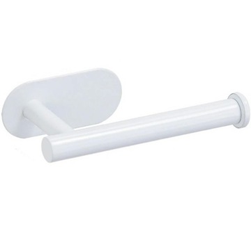 РУЧКА-ВЕШАЛКА ДЛЯ ТУАЛЕТНОЙ БУМАГИ МЕТАЛЛИЧЕСКАЯ НА КЛЕЙТЕ БЕЛЫЙ LOFT WC