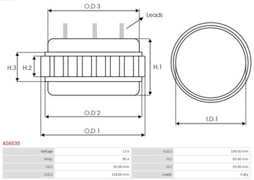 ОБМОТКА ГЕНЕРАТОРА AS-PL