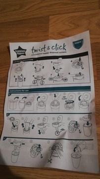 Корзина для подгузников Tommee Tippee Twist & Click белая