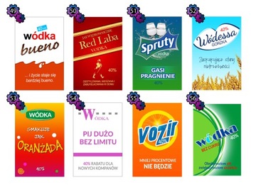 Набор наклеек «ВЕСЕЛЫЕ» «ВОДКА ВЕСЕЛО»