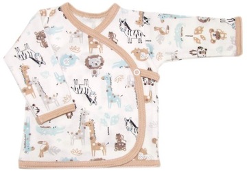 KOSZULKA NIEMOWLĘCA KOPERTOWA KAFTANIK 62 JUNGLE BEIGE /59/