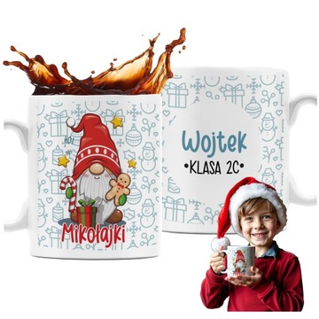 KUBEK PREZENT NA MIKOŁAJKI ŚWIĘTA IMIĘ PREZENT NA ŚWIĘTA SZKOŁA PRZEDSZKOLE