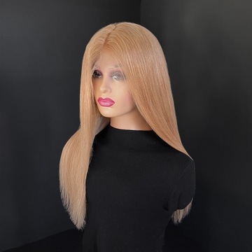 Натуральные длинные гибкие волосы, красивый рыжий парик, женские парики 55 см.