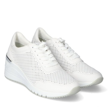 Sneakersy Marco Tozzi 2-23500-26 Białe zamsz