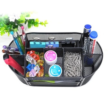 МЕТАЛЛИЧЕСКИЙ НАСТОЛЬНЫЙ ОРГАНАЙЗЕР ДЛЯ ИНСТРУМЕНТОВ С 9 ОТДЕЛЕНИЯМИ для заметок и ручек