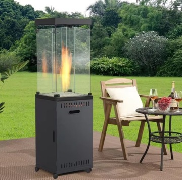 Parasol Grzewczy Promiennik Gazowy Ogród Reduktor 13 KW Pokrowiec Premium