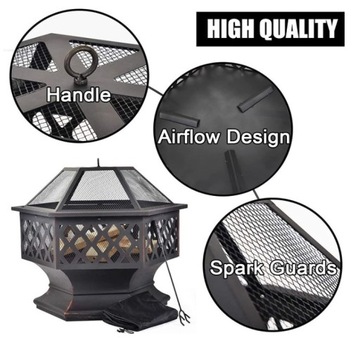 ГЕКСАГОНАЛЬНЫЙ КАМИН ДЛЯ САДА И ТЕРРАСЫ