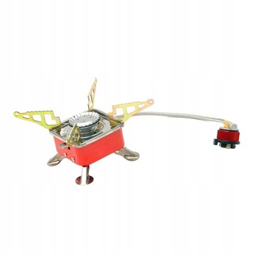 Obóz kempingowy z mini piecem gazowym