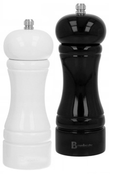 Młynek ręczny do pieprzu i soli zestaw 2 szt. kpl drewno 17 cm x 5,5 cm