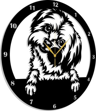 ZEGAR PIES SHIH TZU SZITSU SHITZU MALTAŃCZYK 80CM