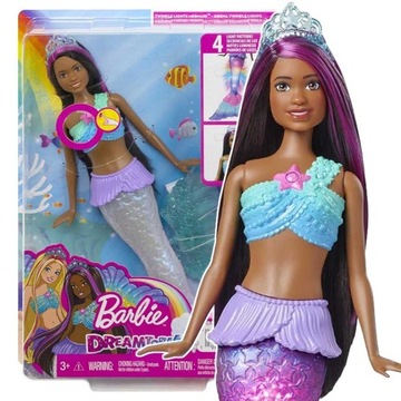 BARBIE Dreamtopia Syrenka Świecący Ogon Brooklyn