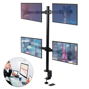 Stojak na monitor 4xramię obrotowe 9KG 10-27