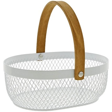 Kosz koszyczek druciany żółty