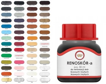 SUPER kryjące farby do skóry RENOSKÓR KOLOR DO WYBORU 30 ml