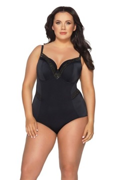 AVA SWIMWEAR STRÓJ KĄPIELOWY SKJ 58 BLACK JEDNOCZĘŚCIOWY - BLACK, 65H