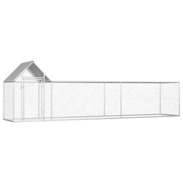 Woliera dla kur, 5 x 1 x 1,5 m, galwanizowana stal