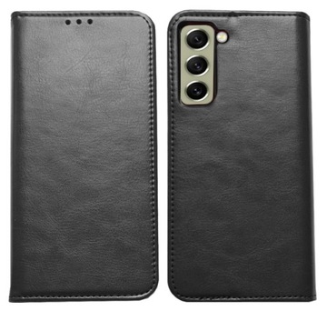 Etui SKÓRZANE + Szkło Hartowane do SAMSUNG Galaxy S21 FE / S21 FE 5G
