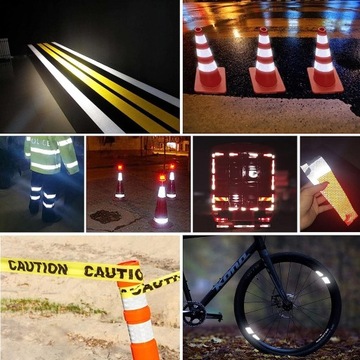 3 рулона светоотражающих наклеек 3м х 50 мм.