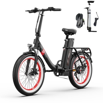 Składany rower elektryczny ONESPORT Nowy OT16 48V 250W 17Ah 120KM 20*3.0 Opona