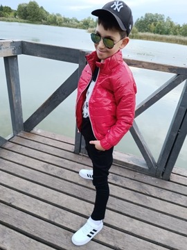 Куртка-бомбер переходного типа Style Kids, красный 104