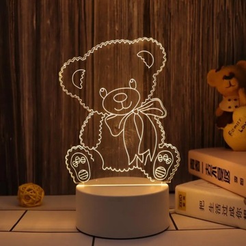 Eid Mubark 3D akrylowe LED lampka nocna Ramadan de