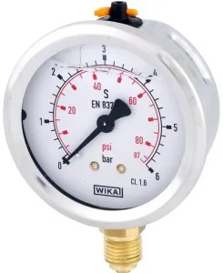 Manometr glicerynowy, O 63 mm 6 bar WIKA