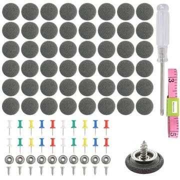 ZESTAW NAPRAWCZY DO PODSUFITKI SAMOCHODOWEJ CIEMNOSZARY DO NAPRAWY 100szt