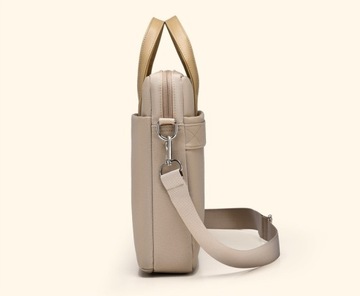 DAMSKA TORBA NA LAPTOPA 15 CALI ZIELONA CZARNA NA RAMIĘ DO RĘKI BIZNESOWA