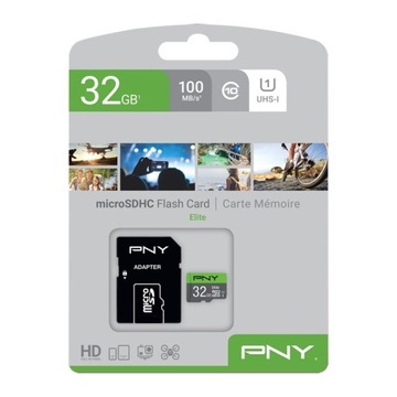 PNY 32 ГБ micro SD HC ELITE CLASS 10 UHS U1 100 МБ
