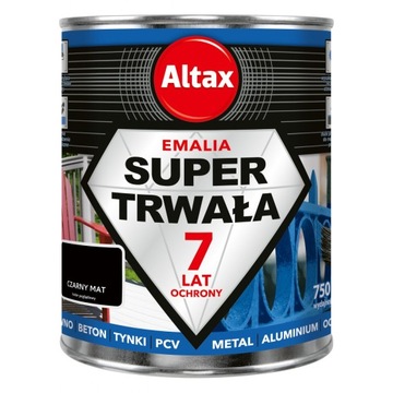 Altax Super Trwała Emalia 0,75L Czarny Mat