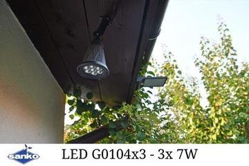 Садовый светильник на солнечных батареях 3 шт. x7W 6000K LED холодного света