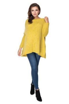 30075 SWETER OVERSIZE WARKOCZ MUSZTARDA