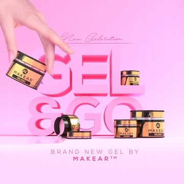 MAKEAR UV гель для наращивания ногтей GLITTER ICE PINK GG21 50мл