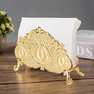 Салфетница металлическая, оттенки желтого и золотого, 1 шт.