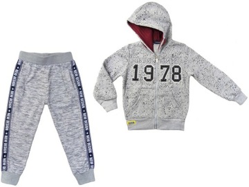 bluza na suwak i spodnie dresy UNIVERSITY 4Y melan