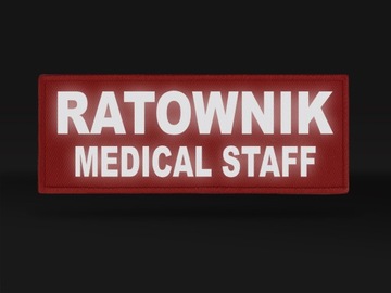 RATOWNIK MEDICAL STAFF EMBLEMAT ODBLASKOWY 13x5cm