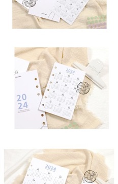 2024 Calendar A5 A6 A7 Notebook Calendars Minimalist Title Inner Pages