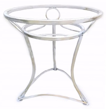 Kwietnik metalowy stojak biały stojący biały VINTAGE 35 cm