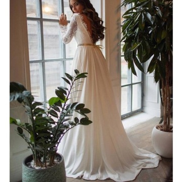 СВАДЕБНОЕ ПЛАТЬЕ Слоновой Кости, РУКАВА, 38 М 8