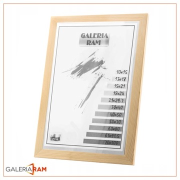 Rama z drewna surowego 50x70 sur GP -PŁASKA-
