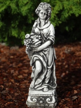 Figura ogrodowa betonowa kobieta z koszem