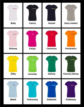 Женская рекламная футболка с вашим ЦВЕТОМ ЛОГОТИПА