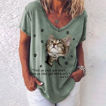 Moda kobieta bluzki T-shirt damski 3d nadruk,S-6XL