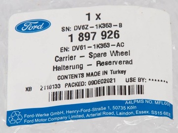 ПОДКЛЮЧЕНИЕ КРОНШТЕЙНА ЗАПАСНОГО ШИНЫ 13-