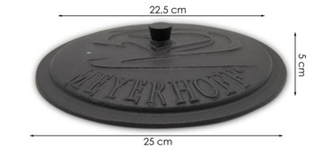 Эмалированная чугунная крышка для казана, 4л - Meyerhoff
