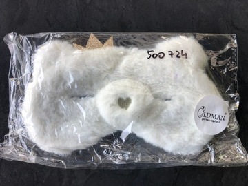 МАСКА ДЛЯ ВЕК ДЛЯ СНА, СНА, РАССЛАБЛЕНИЯ, плюшевый мишка, белый OLDMAN PLUSH