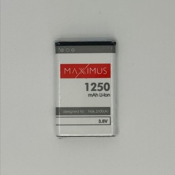 ŚWIEŻA NOWA BATERIA MAXXIMUS DO NOKIA 3100 1250mAh Li-Ion 3650/3100N BL-5C