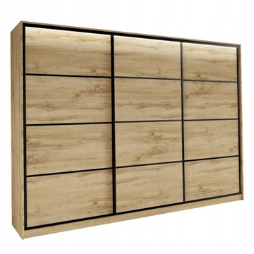 Szafa przesuwna z szufladami 250 cm wotan LOFT