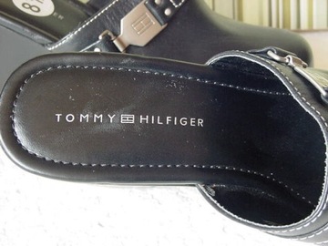 TOMMY HILFIGER KLAPKI 39,5 -25 cm nowe skóra